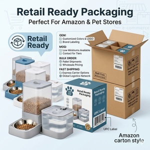 Distributeur automatique de nourriture et d'eau pour animaux de compagnie, pour chats et chiens, sans BPA, grande capacité, bol pour animaux de compagnie, vente en gros OEM - Product Image 6