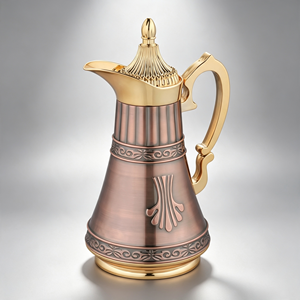 Carafe Dallah Arabe <span class=keywords><strong>Creed</strong></span> Unified 0.6L & 1.0L, Ensemble Double, Coque Métallique, Intérieur en Verre, pour Ramadan Iftar, Gulf Mart, Achat en Gros - Product Image 4