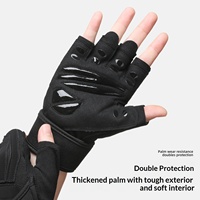 Guantes Deportivos de Medio Dedo para Exteriores, Antideslizantes, con Protección para la Muñeca, para Entrenamiento y Levantamiento de Pesas