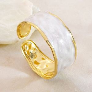 Bracelet manchette fleuri en émail <span class=keywords><strong>color</strong></span>é pour femme, en acier inoxydable, ajustable, style bohème, bijoux floraux, accessoires étanches - Product Image 6