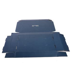 กล่องไปรษณีย์สีน้ำเงินเข้มแบบแบนกล่องบรรจุภัณฑ์เสื้อยืดกระดาษแข็งแบบเรียบสำหรับผู้ชาย - Product Image 6