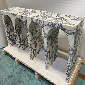 Mesa <span class=keywords><strong>de</strong></span> Mármol Calacatta Viola con Forma <span class=keywords><strong>de</strong></span> Arco <span class=keywords><strong>de</strong></span> Diseño Personalizado HRST para Muebles <span class=keywords><strong>de</strong></span> Hogar, Mesa <span class=keywords><strong>de</strong></span> <span class=keywords><strong>Entrada</strong></span> <span class=keywords><strong>de</strong></span> Piedra <span class=keywords><strong>de</strong></span> Lujo, Mesa Consola <span class=keywords><strong>de</strong></span> Mármol - Product Image 4