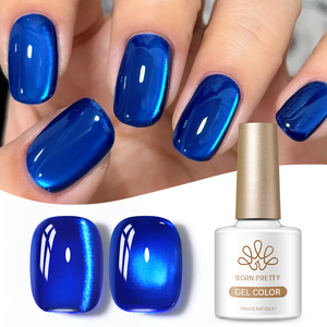 BORN PRETTY-<span class=keywords><strong>Vernis</strong></span> gel oeil de chat bleu mer abîme, perles de verre d'été <span class=keywords><strong>semi</strong></span>-permanentes, <span class=keywords><strong>vernis</strong></span> gel magnétique oeil de chat pour nail art, 10ml - Product Image 1