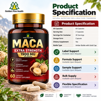 Capsules d'énergie Maca, comprimés de puissance, OEM, booster naturel, pilules à base de plantes, complément alimentaire, Maca noire pour hommes