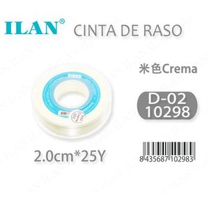 Nastro in raso 2,0 cm 25Y colore crema per artigianato e cucito - Product Image 3