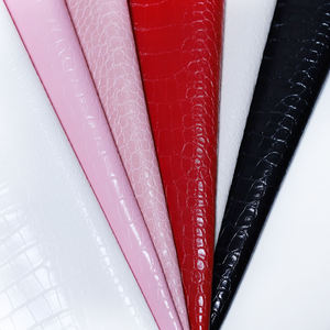 Искусственная кожа с тиснением под крокодила и змеиную кожу, глянцевая, ПВХ, рексин, для обуви, сумок, ремней, сандалий, с имитацией хлопковой подкладки, водонепроницаемая - Product Image 3