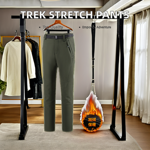 Pantalones elásticos Softshell ligeros Unisex, pantalones de construcción convertibles para otoño, senderismo, más estampado transpirable - Product Image 6