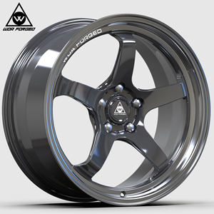 Rines Deportivos GT Forjados de 18, 19, 20 y 21 Pulgadas, Diseño Cóncavo de 5 Radios, Acabado Gris Metálico Brillante, Ligeros, 5X114.3 5X120 para RS6 E30 - Product Image 1