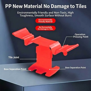 Clips de nivellement de carreaux intégrés de type robot, niveleurs de carreaux jetables en plastique PP multi-tailles, espaceurs de carreaux pour la pose de carrelage - Product Image 5