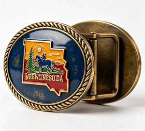 Hebillas de Cinturón Personalizadas al por Mayor de Aleación de Zinc con Esmalte Suave, Temas de Música y Hadas, para Regalos Promocionales del Día Nacional y Navidad - Product Image 6