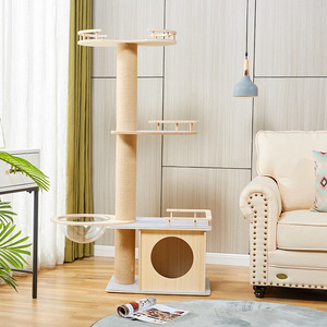 Tiang Garukan Kucing untuk Dinding, Garukan Kucing Besar, Menara Pohon Garukan Kucing dari Kayu, Rumah Pohon Kucing - Product Image 4