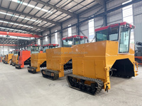 Tourneuse de compost de type mobile pour ligne de production de fermentation de résidus de biogaz de déchets agricoles alimentaires