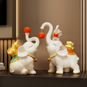 Adorno de Elefante con Forma de Caqui, Decoración de Lujo para Sala de Estar, Mueble de TV, Regalo de Inauguración de Casa - Product Image 2