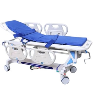 Cama de Transporte Hidráulica para Ambulancia de Hospital, Cama de Emergencia Quirúrgica con Barandilla de PP y Soporte para Suero para Hospitales - Product Image 3