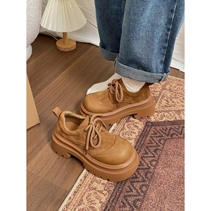 Zapatos de Plataforma con Tacón Grueso Estilo Retro Británico para Mujer 2026, Versátiles, Combinables con Vestidos, Aumentan la Estatura, Suela Suave - Product Image 3