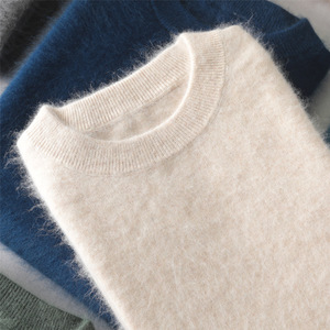 Áo len nam cao cấp chất liệu cashmere dệt kim len chồn mùa thu đông cổ tròn - Product Image 3