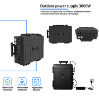 Kedatangan Baru 2048wh 220v Stasiun Daya Portabel dengan Panel Surya 3kw Power Bank Stasiun Daya untuk Mobil Listrik