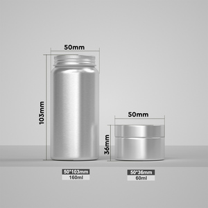 Deluxe Cylinder Aluminum Pill Jar with Screw Cap and Offset Printing for Medicine Packaging - Product Image 2