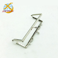 Xinyuan support de matériel en métal personnalisé 15.4*6.4cm bricolage baiser serrure portefeuille et sac à main à coudre cadre sac accessoires