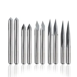 10pcs/set Solid Carbide Thtree Edge Pyramid Engraving Bit with Tip 0.1-0.3mm for CNC Computer Engraving Machine