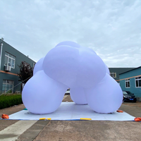 Carpa Inflable en Forma de Nube Blanca Aero de 6 m, Modelo Personalizado, Decoración Artística Inflable Gigante para Publicidad con Luz