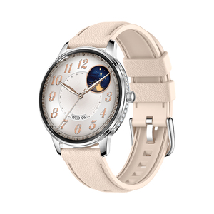 Nouvelle montre connectée classique AMOLED HK38 pour femmes, écran de 1,19 pouce, décoration en diamant, corps fin, couleur or argent, montre connectée - Product Image 5