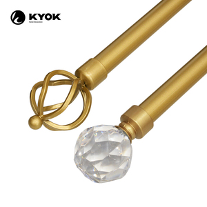 KYOK 2025 Tringle à rideaux extensible, simple, dorée et ajustable Style frais <span class=keywords><strong>RTS</strong></span> de qualité supérieure Tringles à rideaux et accessoires - Product Image 5