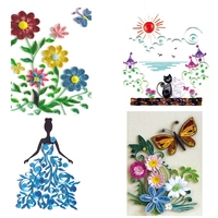 Love Style Quilling Kit avec stylo à fente électrique Aiguille Curler Peigne Boîte de rangement-Bandes de papier Quilling Tool Set