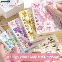Traumhafter Schmetterling A7 Loseblatt-Mini-Notizbuch Hochwertiges Handbuch Tragbares Taschenbuch mit Spiralbindung Geschenk