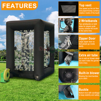 Cabine gonflable pour souffler de l'argent, machine à attraper de l'argent gonflable pour événements, publicité