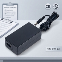 Adaptador de Corriente Conmutado de 12V 1A/2A, 24/36/48W, con Certificación CB UL, Eficiencia Energética Nivel VI, Fuente de Alimentación Médica para Analizador de Orina