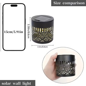 Lámpara Solar de Pared Exterior Impermeable de Hierro Hueco con Fotocélula - Product Image 4