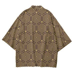 Ropa de calle para hombre y mujer, cárdigan <span class=keywords><strong>Haori</strong></span> Yukata, Tops, bata, talla grande, moda con patrones geométricos, Kimono de estilo japonés para playa - Product Image 6