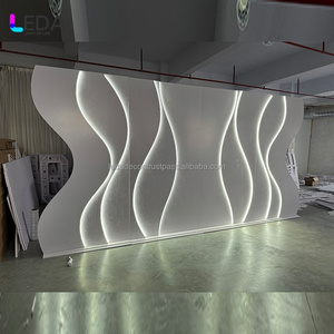 LEDA boda escenario LED soporte fiesta suministros evento Fondo decoración blanco luminoso boda fondo - Product Image 3