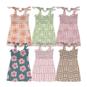 Wholesale Hawaii Theme Women Smocked <strong>Dress</strong> Tie <strong>up</strong> Sleeveless Milk Silk Fabric <strong>Adult</strong> Women <strong>Dress</strong> - Product Image 1
