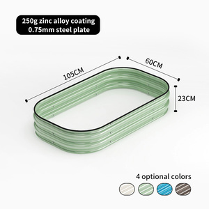 Lit de jardin <span class=keywords><strong>en</strong></span> métal Boîte de jardinière surélevée résistante à la corrosion pour légumes, fleurs, jardin et patio. - Product Image 5