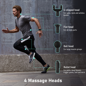 Pistola de masaje por vibración de percusión calentada de tejido profundo inalámbrica, Mini pistola de masaje muscular relajante para pierna, mano, cuello, pie, brazo, cabeza - Product Image 6