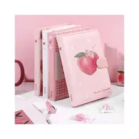 Cute Korean Mini Note Book, Cartoon Fruit Peach