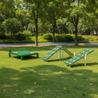 Ensemble d'équipements de parc de jeux et d'entraînement pour chiens et chats en plastique commercial de haute qualité, pour l'extérieur, certifié CE EN1176, marque Zhenhong, garantie 1 an
