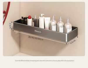 ชั้นวางของในห้องน้ำสแตนเลสสองชั้น ดีไซน์ทันสมัย กันน้ำ ติดผนัง พร้อมดีไซน์อเนกประสงค์ - Product Image 5