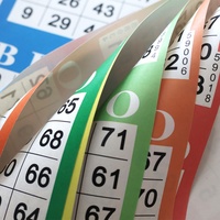 Tarjetas de Papel Offset para Juego de Bingo, Descuentos por Volumen, Colores Variados, Impresión Digital, Laminación de Película, Tarjetas de Visita Personalizables