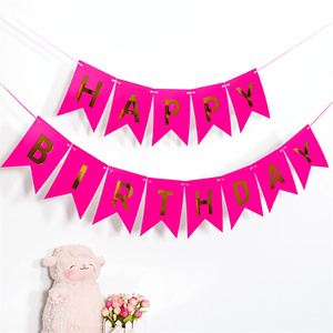 Toile de fond suspendue bannière joyeux anniversaire personnalisée en carton pour photomaton, fournitures de décoration de fête - Product Image 1
