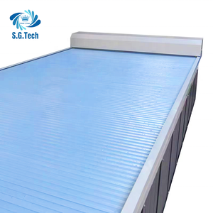 Couverture de <span class=keywords><strong>piscine</strong></span> carrée en PVC durable <span class=keywords><strong>pour</strong></span> extérieur, avec <span class=keywords><strong>volet</strong></span> roulant <span class=keywords><strong>électrique</strong></span> en acier, <span class=keywords><strong>pour</strong></span> <span class=keywords><strong>piscine</strong></span> familiale - Product Image 4