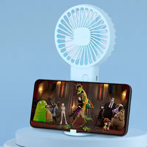 Custom LOGO Foldable Plastic USB <b>Rechargeable</b> Three-Speed Handheld Mini <b>Fan</b> with English Display for Outdoor Use - Product Image 4