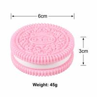 Jouet Squishy en TPR Réaliste en Gros, Jouet Anti-Stress à Remontée Lente en Forme de Biscuit Sandwich, Cadeau Anti-Stress Alimentaire