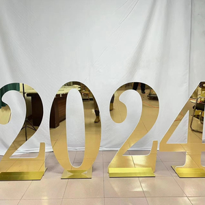 Iangel Birthday Acrylic <strong>Numbers</strong> Free Standing Big <strong>Numbers</strong> Large Laser Cut <strong>Number</strong> Acrylic Mirror Gold 3ft 4ft For Parties Wedding