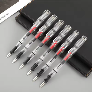 Stylo Plume Jetable Transparent <span class=keywords><strong>en</strong></span> Plastique Rechargeable avec Pointe Fine Encre de Signature Largeur d'<span class=keywords><strong>Écriture</strong></span> 1,0 mm pour l'<span class=keywords><strong>Écriture</strong></span> - Product Image 2