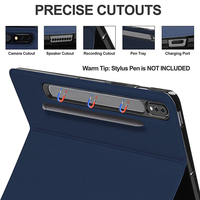 Casing Keyboard untuk Samsung Galaxy Tab S7 FE 12.4 Inch S7 Plus SM T970, Casing Keyboard Tablet Kompatibel untuk Tab S8 Plus
