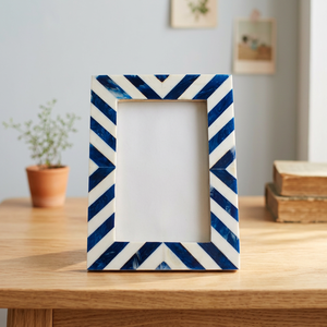 Elegant Bone Inlay MDF Vertical <b>Photo</b> <b>Frame</b> Unique Handmade Design Home Office Decor Timeless Charm Style Detail 6x4 Picture - Product Image 1