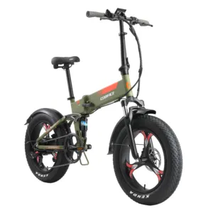 Cadre en alliage longue portée 20 pouces gros pneu adulte montagne vélo électrique pliant 350W 500W 750W moteur vélo électrique pliant 500W